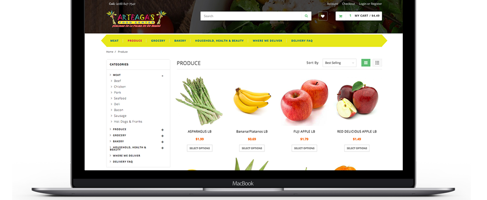 E-commerce home page